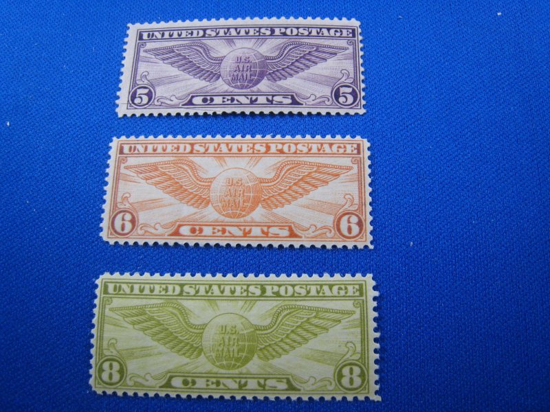 UNITED STATES 1930 AIRMAIL - SCOTT #C16, C17, C19 -   MNH