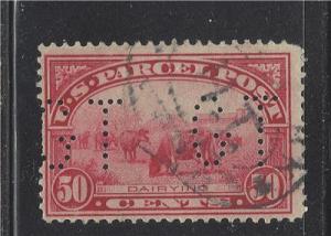 VEGAS - 1913 USA Parcel Post - Sc# Q10 - Used - Perfins - (DC30)