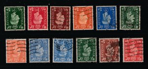 Great Britain a small used lot of KGVI all inverted watermarks