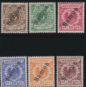 Samoa 1900 SC 51-56 MNH Set