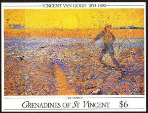 Grenadines of St. Vincent 1991 Art Paintings V. Van Gogh The Sower S/S MNH