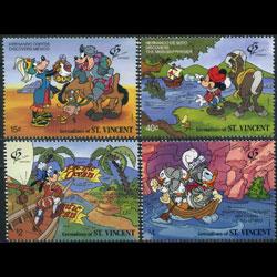 ST.VINCENT GRENADINE 1992 - Scott# 845-8 Disney Set of 4 NH