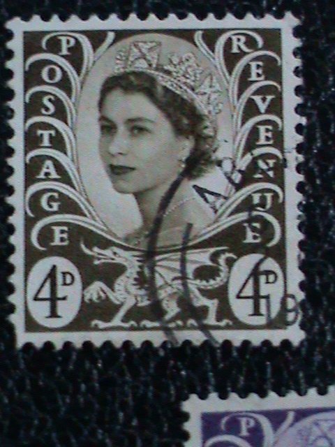 ​Wales & Monmouth Stamp:1958-69- SC#7-11 very old used Stamps