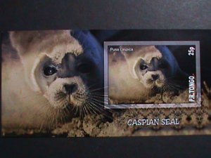 ​TONGA-2010-WORLD FAMOUS LOVELY FUNNY CASPIAN SEAL MNH IMPERF SHEET-VERY FINE