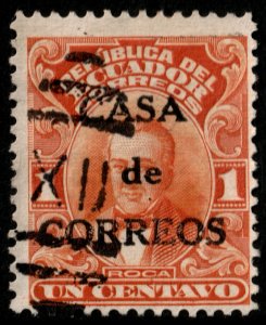 ✔️ ECUADOR 1920 - POSTAL TAX OVERPRINT ON ROCA - SC. RA1 (o) [042]