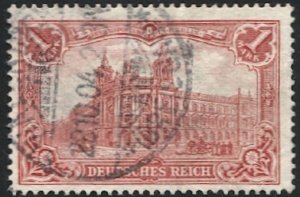 GERMANY 1904 Sc 75  1 Mark Used  -  Berlin Post Office building