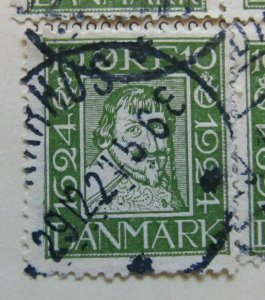 1924 A6P22#62 Denmark Anniv Danish Postal Service 10th Used-