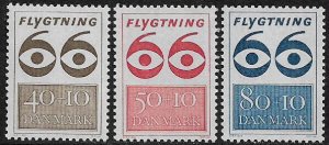 Denmark #B37-9 MNH Set - Refugees