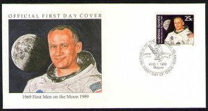 MARSHALL ISLANDS SC#237 First Men on The Moon - Buzz Aldrin (1989) FDC