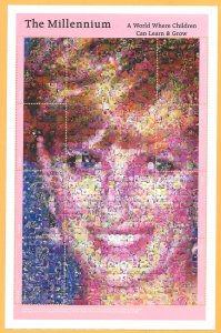 NEVIS 1999 Flowers Sheet Making Photomosaic of Princess Diana Sc 1182 MNH