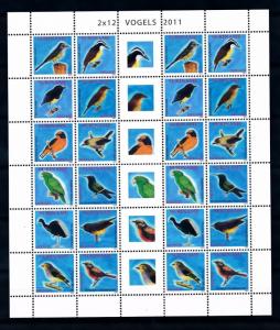 [SUV1800] Surinam Suriname 2011 Birds Vögel Oiseaux Miniature Sheet with tab MNH