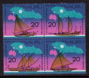 Nauru #127a MNH Complete Block