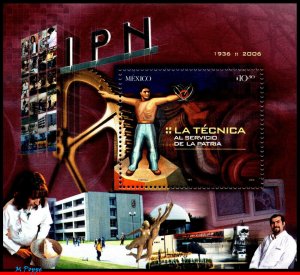 2511 MEXICO 2006 NTL. POLYTECHNIC INSTITUTE, 70 YEARS, SCULPTURE, EDUCATION, MNH