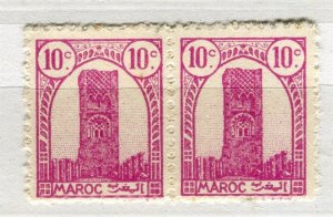 FRENCH MAROC; 1943 Hassan Tower Rabat issue MINT MNH unmounted 10c. PAIR
