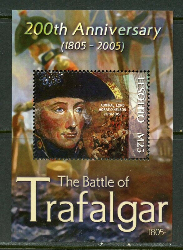 LESOTHO  200th ANNIVERSARY OF THE BATTLE OF TRAFALGAR SOUVENIR SHEET  MINT NH 