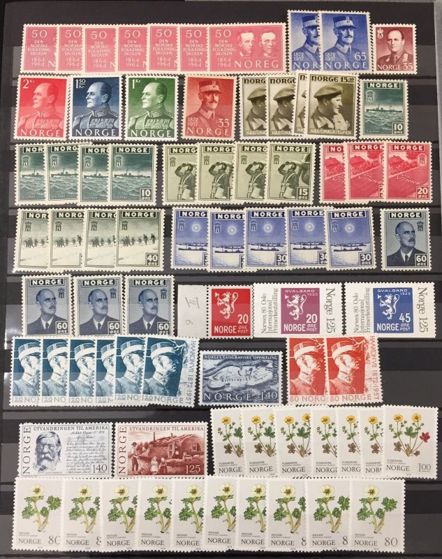 NORWAY Mid/Modern MNH Collection (Aprx 550 Items) ( TK151 