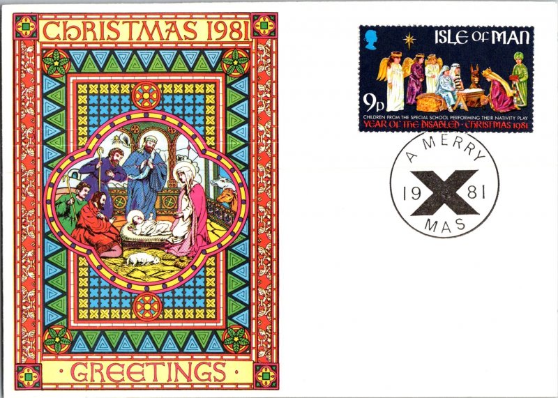 Isle of Man, Christmas, Worldwide First Day Cover