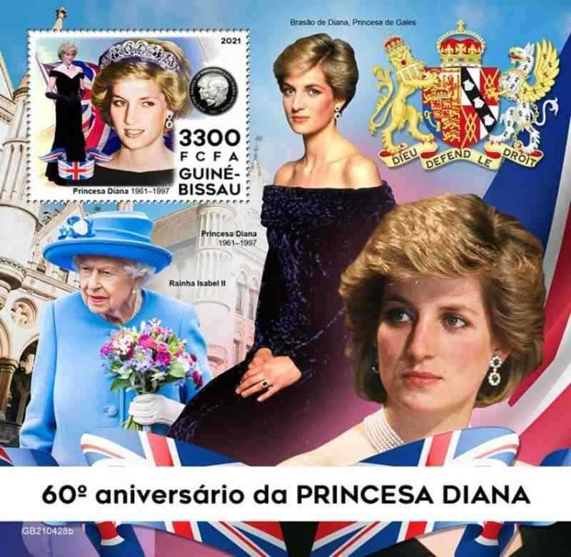 Guinea-Bissau - 2021 Princess Diana - Stamp Souvenir Sheet - GB210428b