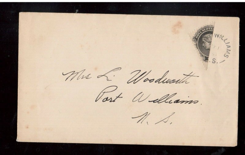 Nova Scotia #8b Used Bisect On Cover To Port Williams N.S.