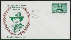 U.S.A. SC#974 Juliette Low - Girl Scout Stamp (1948) FDC