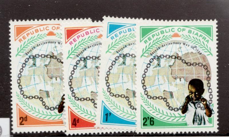 1969 Republic of Biafra Sc# 22-25 ** MNH  Child in Chains postage stamp set