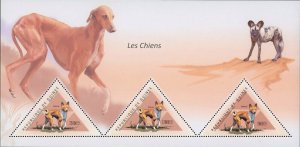 Dogs Stamp Basenji Pet Domestic Animal S/S MNH #8663-8665 / Bl.1994