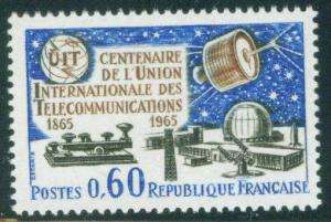 France Scott 1122 MNH** 1965  ITU stamp cv $0.50