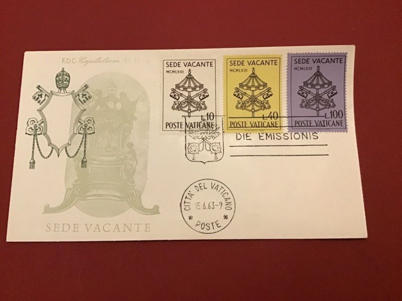 Vatican 1963 Sede Vacante  First Day Cover Postal Cover R42354