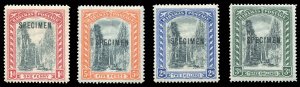 Bahamas #33-36S Cat$165, 1901-3 1p-3sh, set of four, overprinted Specimen, li...