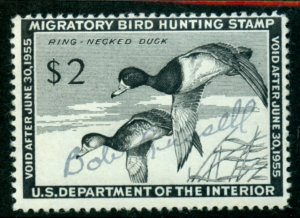 US Scott RW21 Ring necked Duck Stamp NHBut signed on front