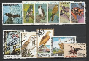 Uccelli Rapaci Raubvogel Birds of Prey Used Lot 15610-