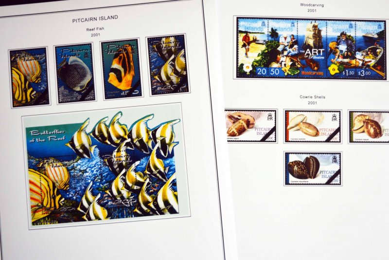 COLOR PRINTED PITCAIRN ISLANDS 1940-2010 STAMP ALBUM PAGES (118 illustr. pages)