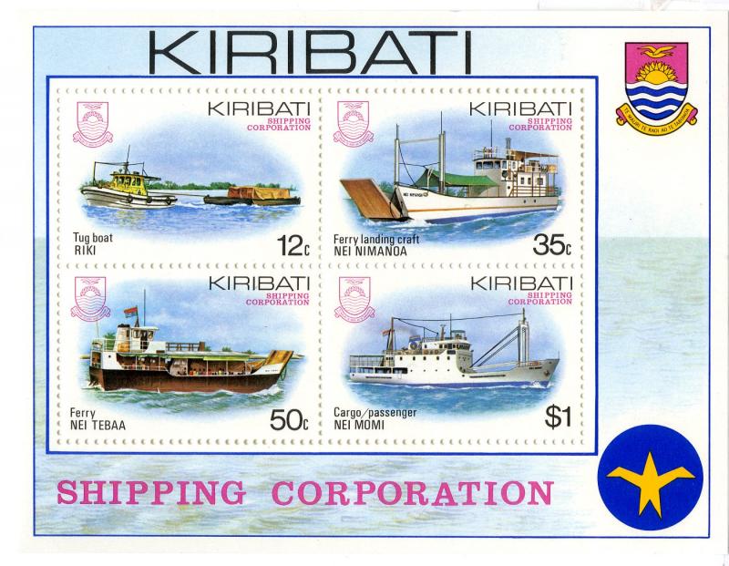 KIRIBATI  443a MNH S/S SCV $4.00 BIN $.2.50 SHIPS