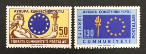 Turkey 1964 #1612-3, Council of Europe, MNH.