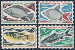 Chad 218-221,MNH.Michel 282-285. Fish 1969.Tilapia Nilotica,Citharinus latus,