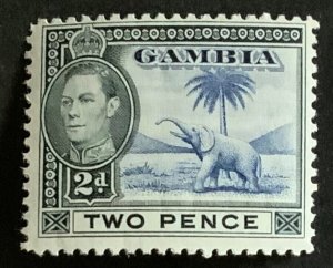 GAMBIA 1938 DEFINITIVE 2d BLUE AND BLACK SG153 UNMOUNTED MINT