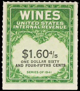 WINE STAMPS RE198b mint  CV $75.00 (ID # 115371)