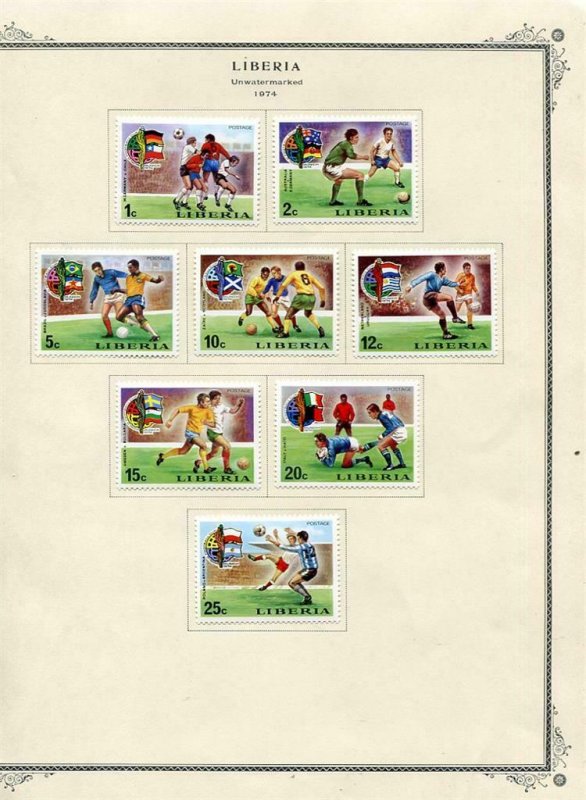 Liberia 1974 World Cup Soccer Championship Perf + Imperf in Pairs MH/MNH 6172 