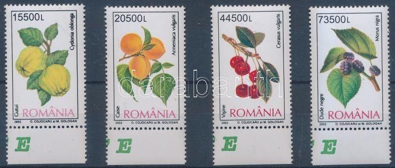 Romania stamp Fruits margin set MNH 2002 Mi 5694-5697 WS166738