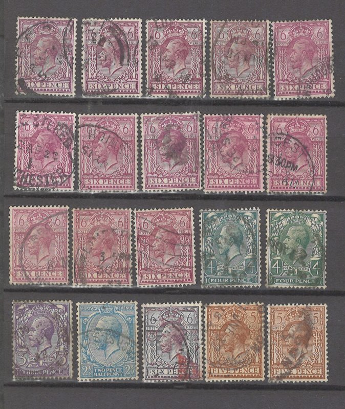 COLLECTION LOT # 3056 GB 20 STAMPS 1912+ CV+$43 CLEARANCE