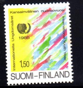 FINLAND #729  1985  INTERNATIONAL YOUTH YEAR     MINT  VF NH  O.G