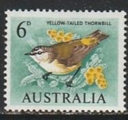 1964 Australia - Sc 367 - MH VF - 1 single - Yellow tailed thornbill