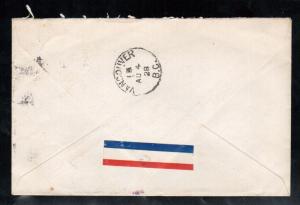 Canada #CL44 With USA Airmail On Cover To Seattle Via Air Mail Vancouver