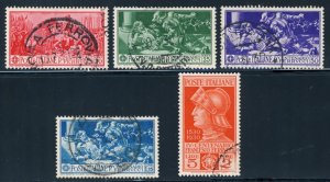 ITALY 1930 SC 242-246 SCARCE USED VF Complete Set! scv $146.75  *Bay Stamps*