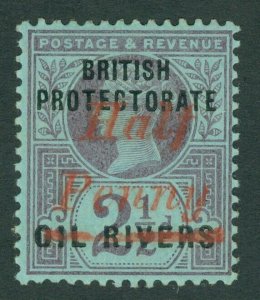 SG 25 Niger Coast Protectorate 1893. ½d on 2½d handstamped type 8 in vermilion..