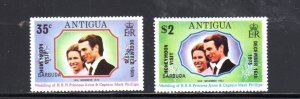 BARBUDA #136-137 1973 VISIT OF PRINCESS ANNE MINT VF NH O.G