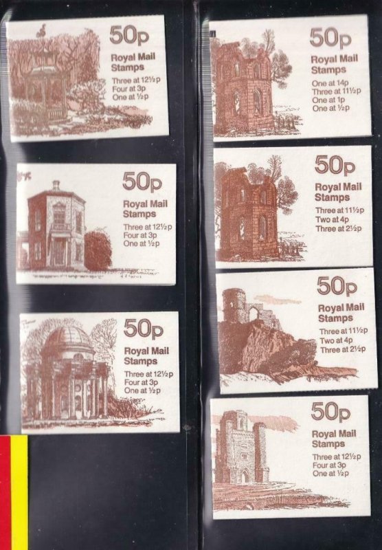 GB BK # 235-237 VF-MNH  7 DIFFERENT COVERS BOOKLETS PO FRESH CAT VALUE $34+