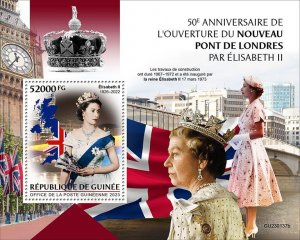 GUINEA - 2023 - New London Bridge, 50th Anniv -Perf Souv Sheet-Mint Never Hinged