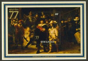 Rwanda 817-8 MNH Art, Ships, Paintings, Rembrandt