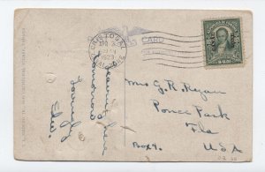 1923 Canal Zone postcard to USA #60 [y9564]